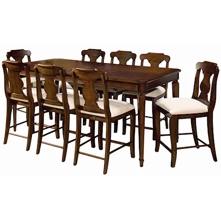 9 Piece Counter Height Table & Side Chairs Set
